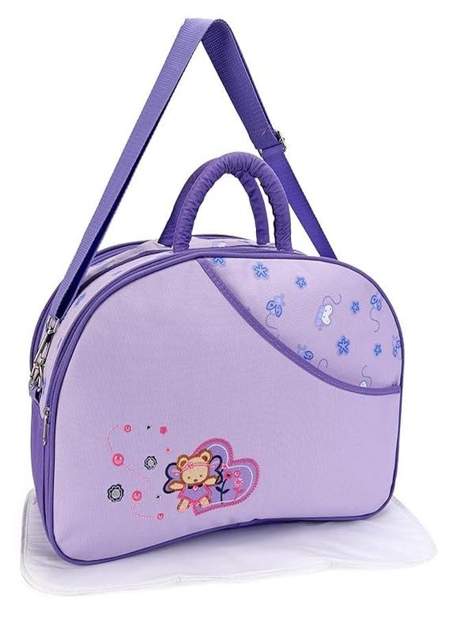 Alya The Cheeky Kidzz New Born Baby Multifunctional Diaper Nappy Changing Mother Maternity Multi Compartment Handbag Shoulder Purple Tote Bag (Assorted Prints) (DESIGN 5) - Image 4